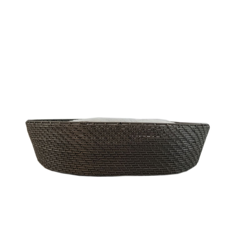 Home Classic Fashion Modern Wicker Rattan Dog Bed Oval Shape Portable All-Season Outdoor Furniture Carton