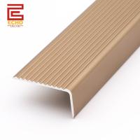 Aluminium Vinyl Stair Nosing Trim Profiles Anti Slip Stair Tread Trim Molding
