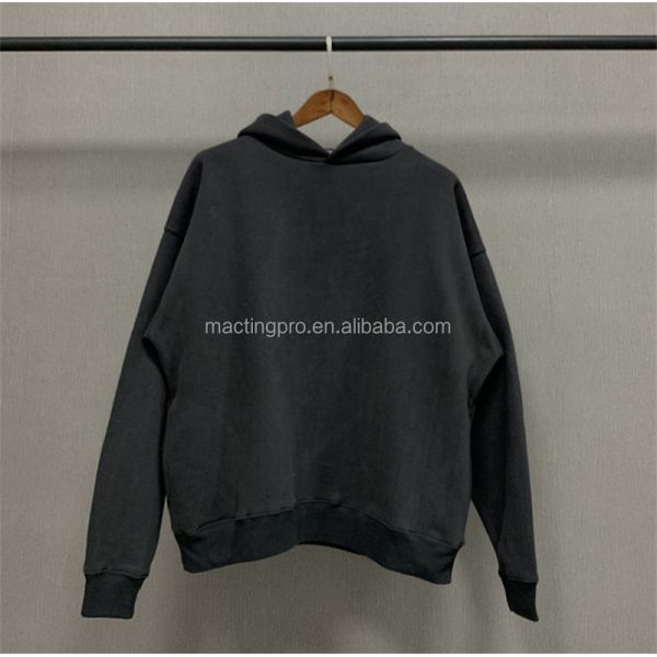 Custom Hooded Sweatshirt For Boys Lightweight Heavyweight Hoodie Acid Wash Black Spring Season