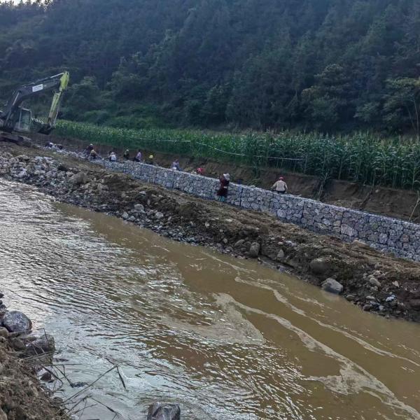 Plain Weave Cutting Service Gabion Wire Cloth Woven Gabion Box Wire Baskets For River Course
