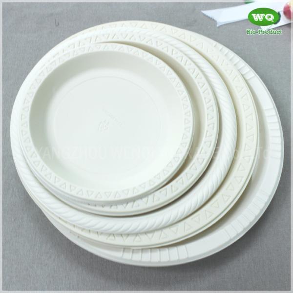 Biodegradable Corn Starch Plastic Plate 6 Inch,Easy Green Bioplastic Plate 7inch,High Quality Heavyduty 9 Inch Plate