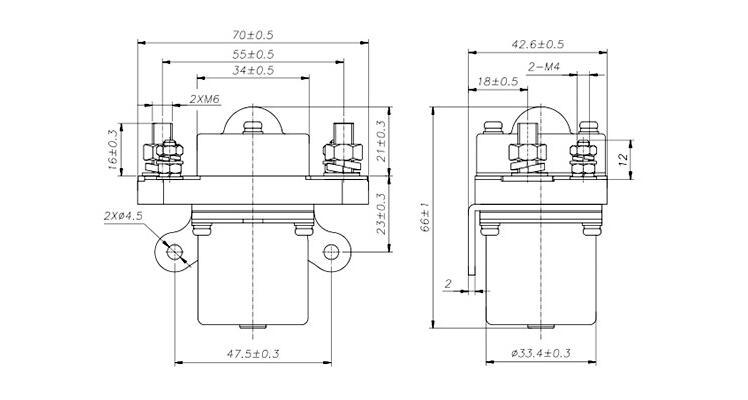 12V 24V 36V 48V DC Contactor Relay 50A 100A 200A 400A For Car Train UPS Electric Forklift