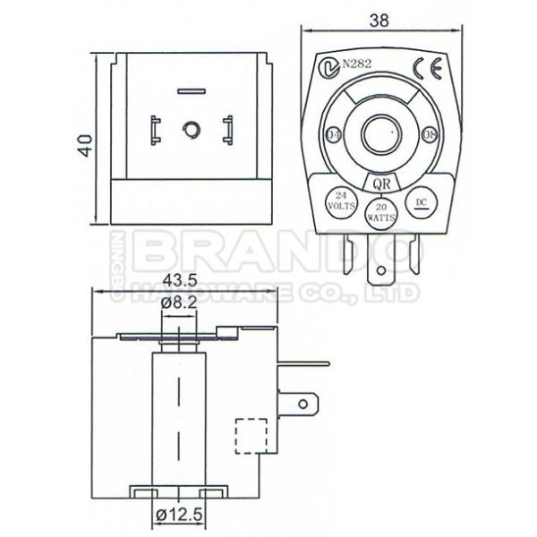 QR N282 CY123 Solenoid Coil For Goyen Pulse Solenoid Valve 24VDC 20W 25W