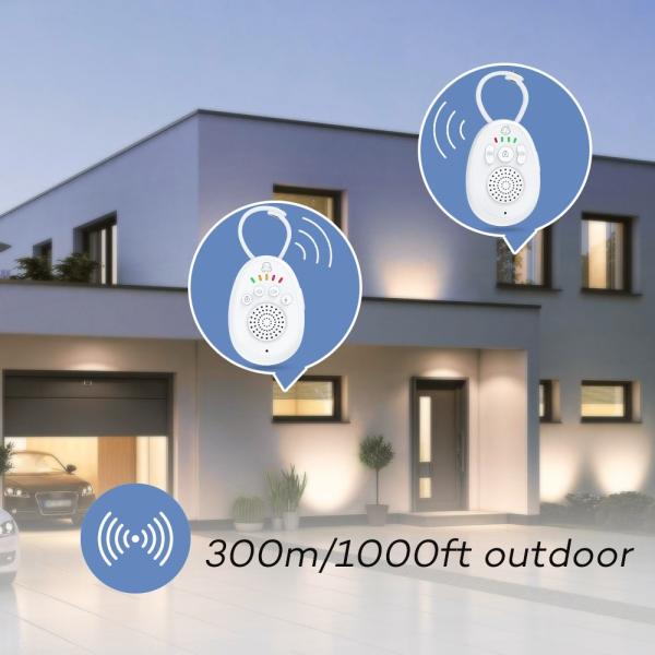 Digital Baby Audio Monitor 1000ft Long Range Sound Indicator Volume Control