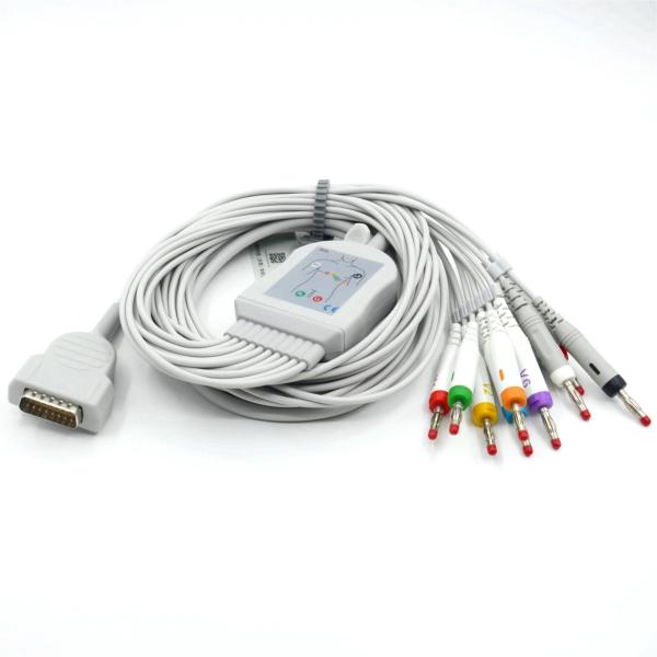 Compatible Nihon Kohden 10 Leads EKG Medical ECG Cable 4.0 Banana AHA For Patient Monitor Accessory