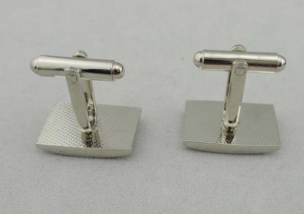 ESTPAC Square Zinc Alloy Cufflink , 21 mm Laser Engraved Logo For Company