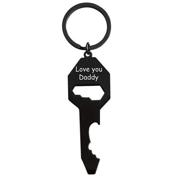 Key chain pendant Multifunctional Bottle opener screwdriver wrench Father's Day Christmas holiday gift key chain