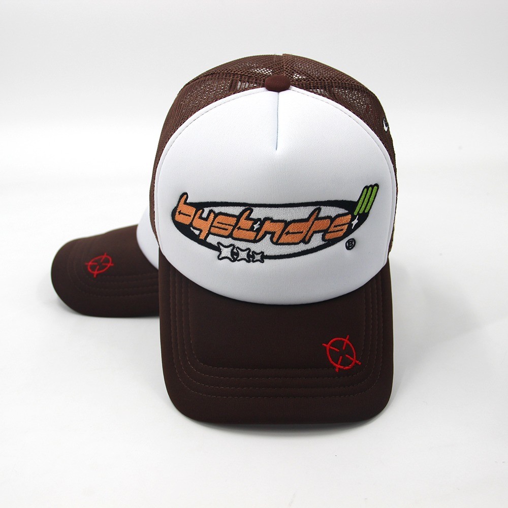 Embroidered Mesh 5 Panel Trucker Cap Sport Truckers Adult Embroidered Custom