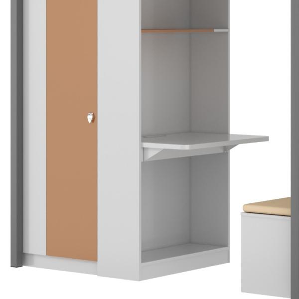 Moderno, simples, forte privacidade, alta estabilidade do apartamento do estudante cama junto à minha ideia cama debaixo da mesa com guarda-roupa