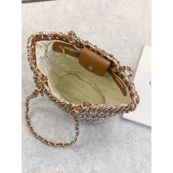 Cusomised клеймило PU сумки рафии соломы сумки 22P Chanel посыльного