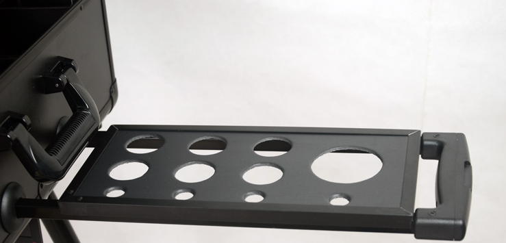 Professional Black/Pink Aluminum Makeup Case With Lights,Easy Carrying Aluminum Lights Case With Mirror KL-MCL008