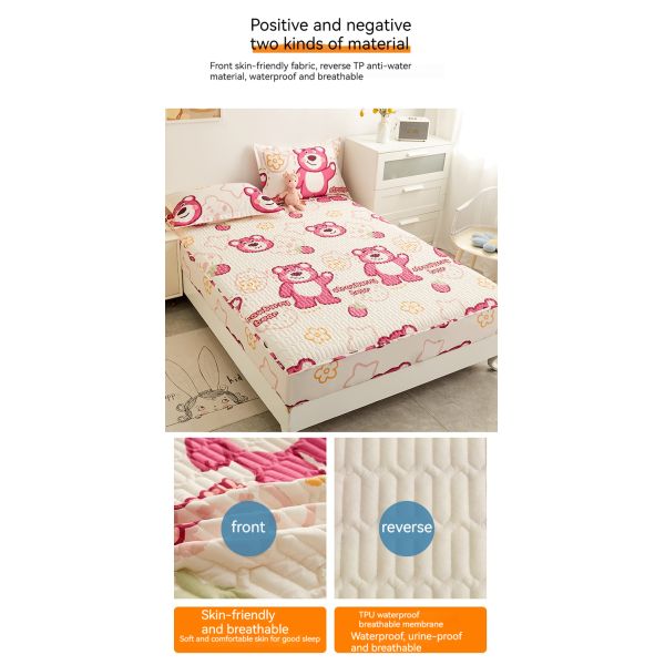 Couverture de matelas imperméable à l'eau pliée pour la maison Hôtel entièrement entouré protection du lit