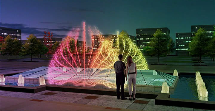 Портативный благоустраивать фонтана привел свет