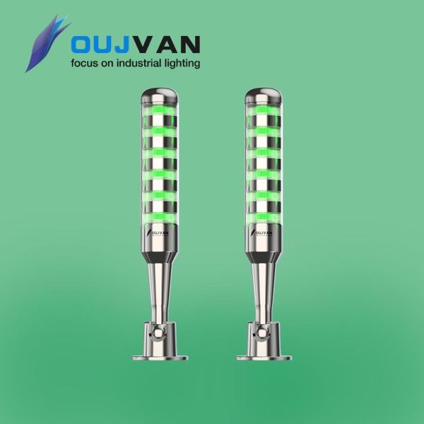 Luz de señalización industrial de aluminio RYG para máquina CNC, con atenuador, 12V 24V 220V