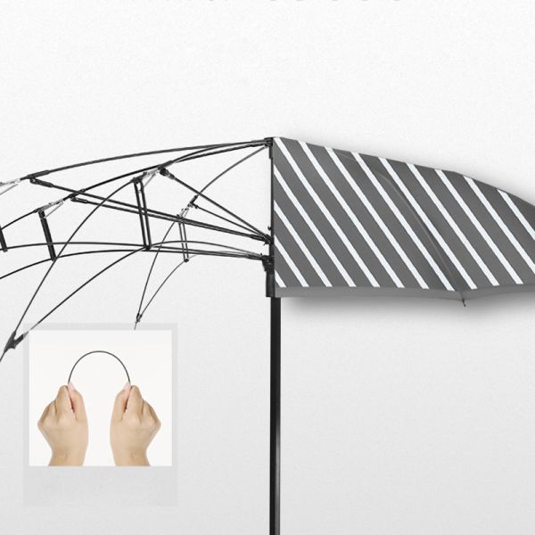 Straight Umbrella 8K 23inch 190T Pongee Inverted Double Layer C Handle Manual Open