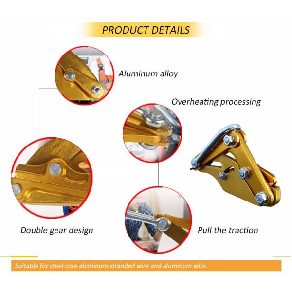 La poignée de haute résistance de fil d'alliage d'aluminium pour le conducteur viennent le long bride