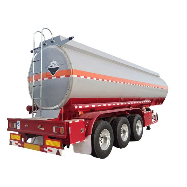 3-Axle 12r20/12r22.5 Tire 45000l 50000l Original Axle Stainless Steel Tank Truck Oil Tank Trailer Factory Sales