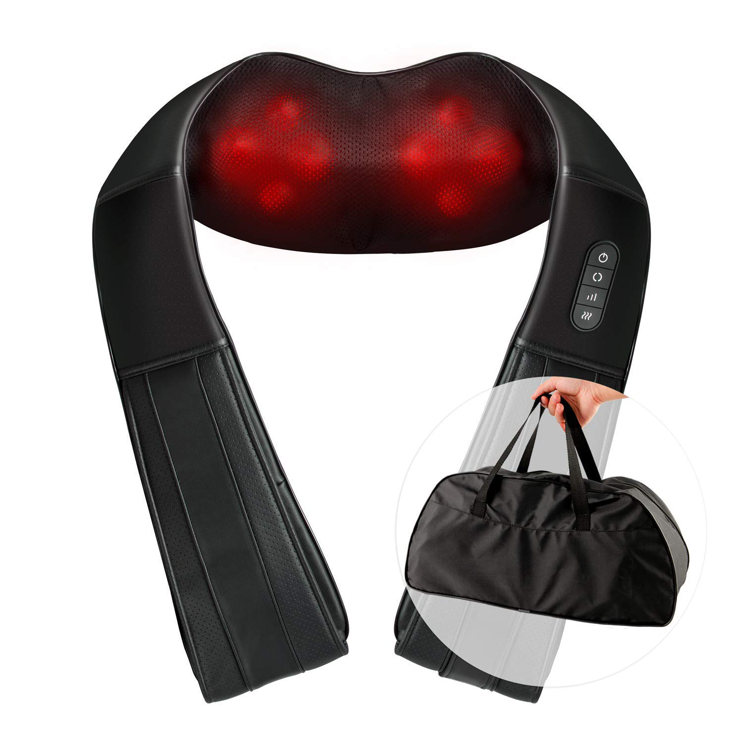 6D 6Head Mini Relief Multi-Modes Portable Heating Neck Massager Intelligent Tapping Neck Shoulder Massager