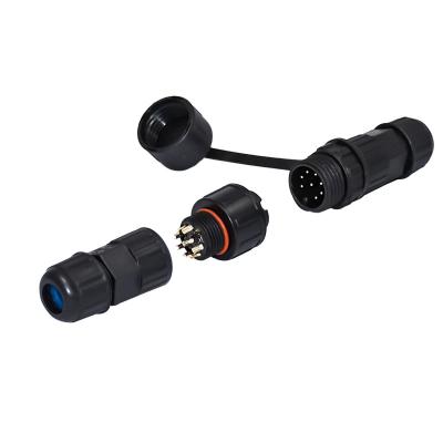 Conector de cabo impermeável do Pin M16 da tomada elétrica 2 3 4 5 6 para a iluminação do diodo emissor de luz exterior