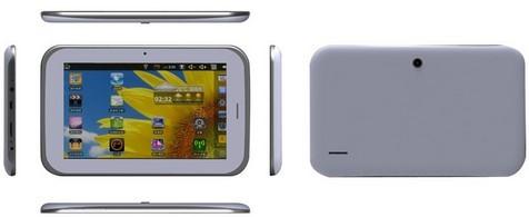7 2G phone call Tablet pc MTK6515 BT Dual camera android 4.1OS, 512MB, 4GB (M-50-MT)