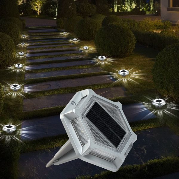 Wall Mounted Solar Powered Deck Light with Space-saving Installation
