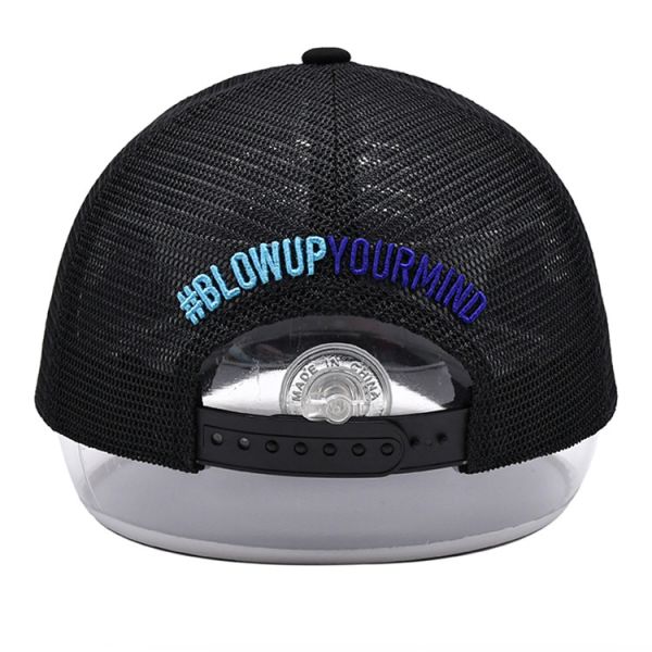 3D вышивка Нервный хлопок Твиль Шляпка грузовика Черная сетка Шляпа грузовика Пре изогнутый визор