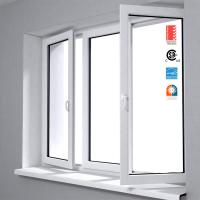 Janela de deslizamento em preto e branco com isolamento térmico NFRC para economia de energia