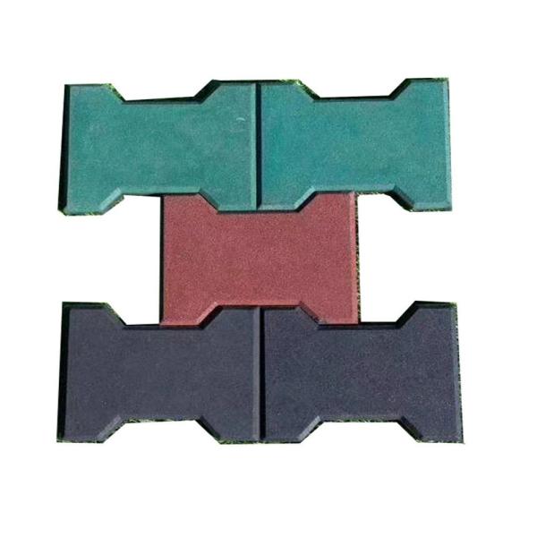 T Shaped Interlocking Horse Stall Mats Waterproof Red Paving Brick Anti Slip