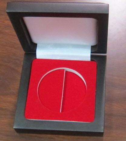 Luxury Wooden Coin or Medal Boxes with sterio outside top