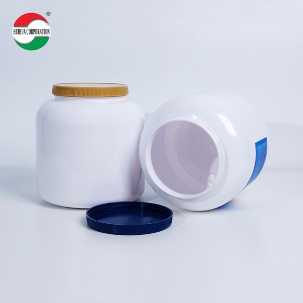 Manufacturer Customized 2000ml 4000ml Wide Mouth Round Bottle Protein Powder Milk Powder Packaging Jar