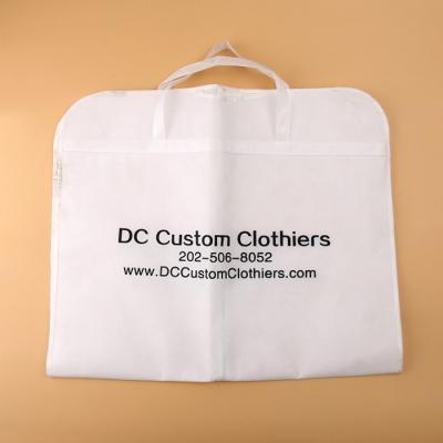 White Non Woven Shopping Bag For Garment Dress Customized Logo