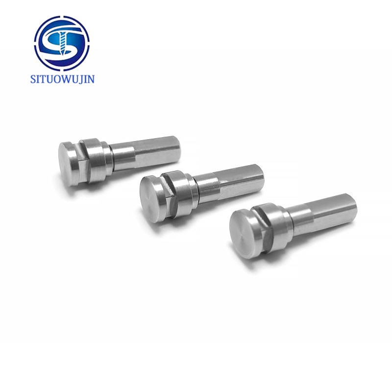 SS304 316L CNC Nuts Round Head Stainless Steel Square Slot Screw Blind Hole Component