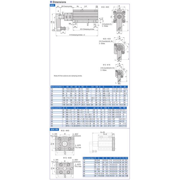 Rotary Pneumatic Air Clamps Automatic Assembly Clamp Double Acting Type