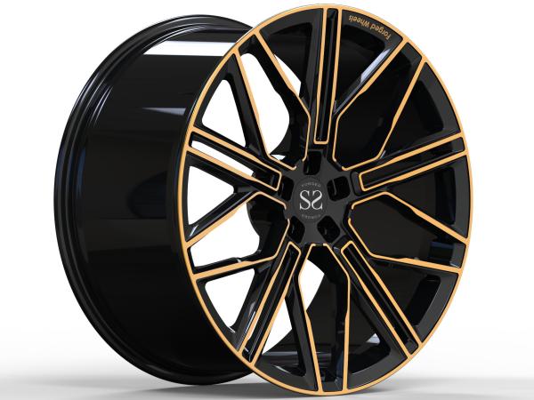 O preto do Bmw X5 e a 1 parte 17inch de bronze forjaram a liga do projeto da parte alta das rodas