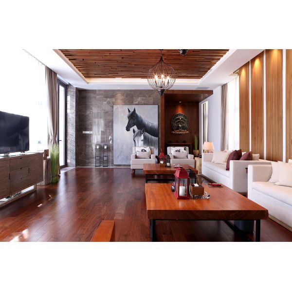 Customized Modern Hotel Bedroom Furniture / Bedroom Suites Solid Wood Material