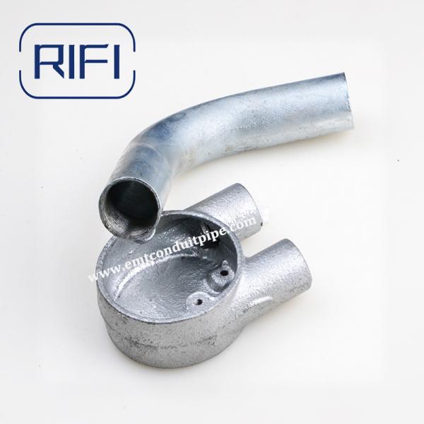 Malleable Iron Solid Elbow Hot Dip Galvanized Compatibility Fits With GI Conduit Pipes