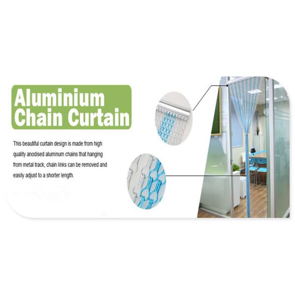 Non-fading anodising 1.6 mm aluminum chain door curtain wide 90 cm
