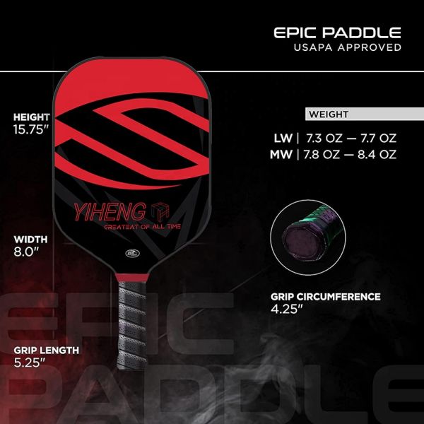 Adults Largest Sweet Spot Pickleball Paddle Set 2 Paddle 4 Ball With 1 Bag