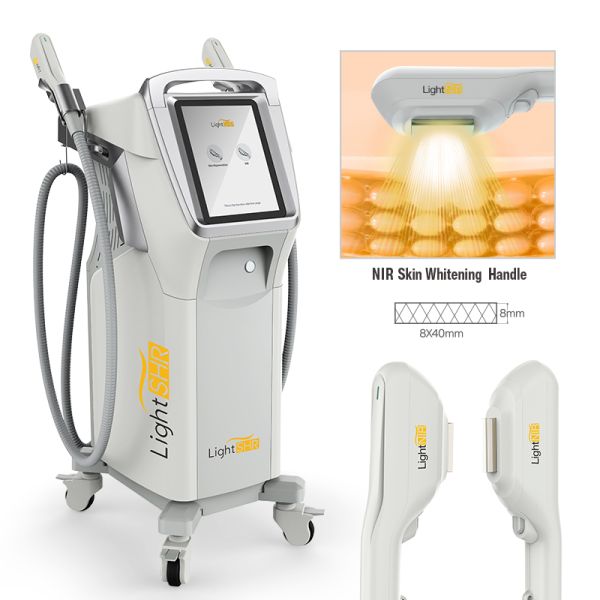 Newest Designer Skin Rejuvenation SHR DPL NIR 2 in 1 Beauty Machine 2000W With 2 Handles