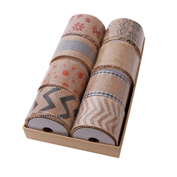 DIY Craft Wired Ribbon 2.5inch or Customized Width Happy Holidays Design Made by MSD