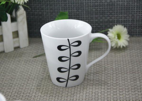 11OZ White Porcelain Coffee Mugs Decal Printing Dishwasher and Microwave Safe