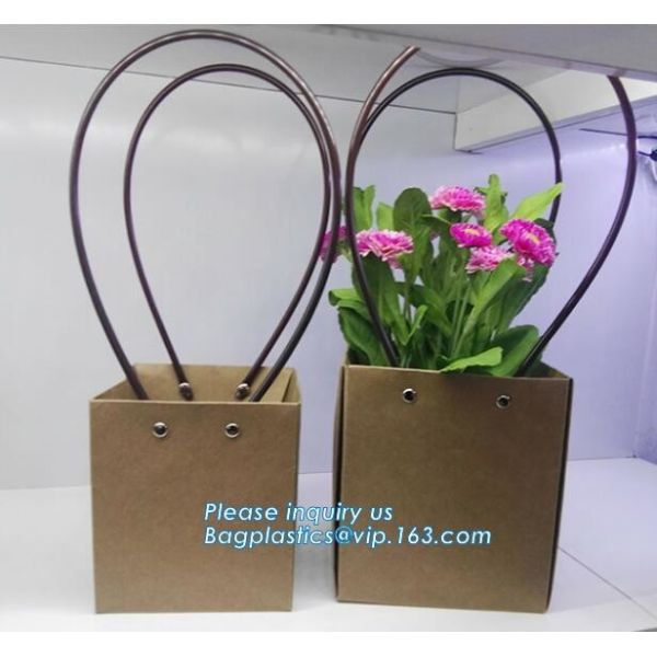 Cardboard flower packing boxes flower paper carrier bags flower packaging,book bag custom canvas shopping bag eco friend