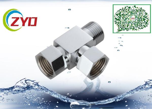 Chrome Plated Shower Diverter Valve One Inlet Two Outlet DN15 Screw Size