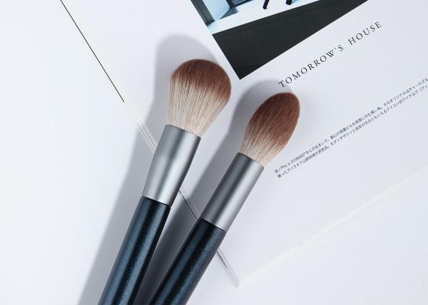 Naturally Function Corn Fiber Makeup Powder Brush With Glitter Birch Wooden Handle
