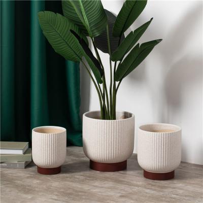 European style high quality matte plant flower pots cheap outdoor garden floor decoration ceramic pots
