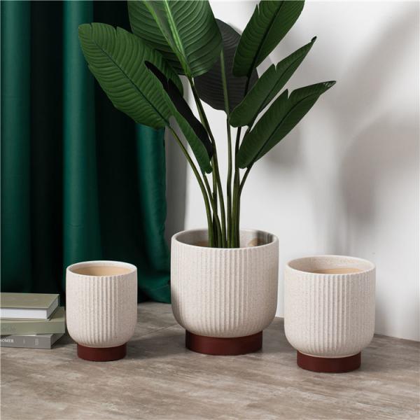 European style high quality matte plant flower pots cheap outdoor garden floor decoration ceramic pots