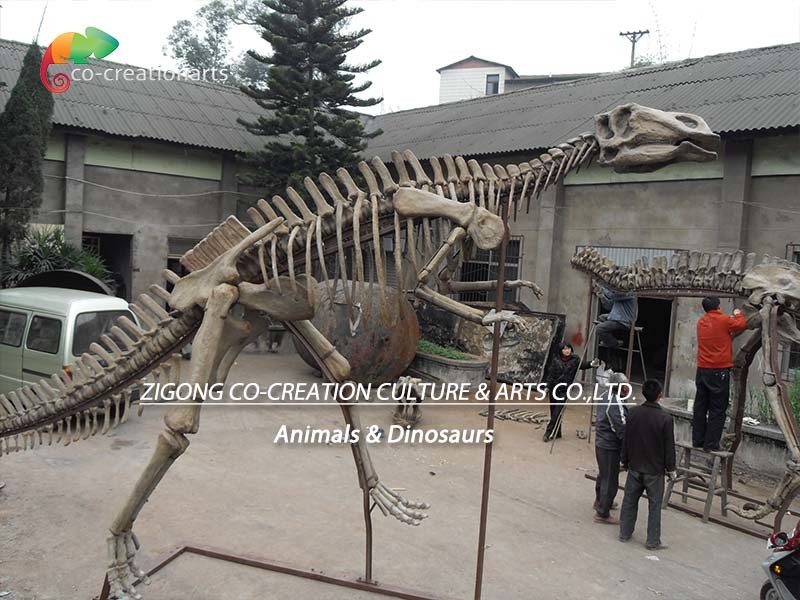 Скелета Hadrosaurus реплики черепа динозавра стеклоткани вызревание в натуральную величину анти-