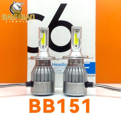 C6 H4 White Yellow Dual Color Universal LED Headlight Bulb For Motorcycle Spare Parts