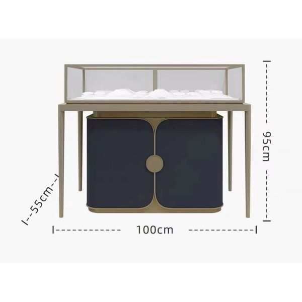 Заключимые витрины ювелирных магазинов 2 двери 1 полка Электрический или обычный замок