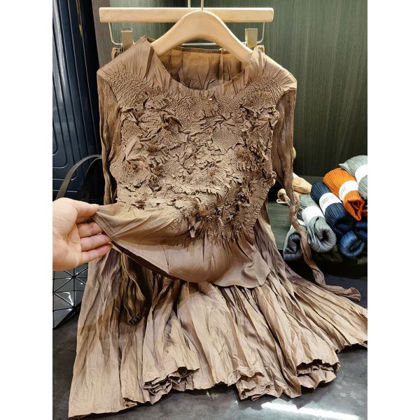 Exquisite Handmade Floral Skirt Set Elegant and Fashionable Ladies Autumn New Style